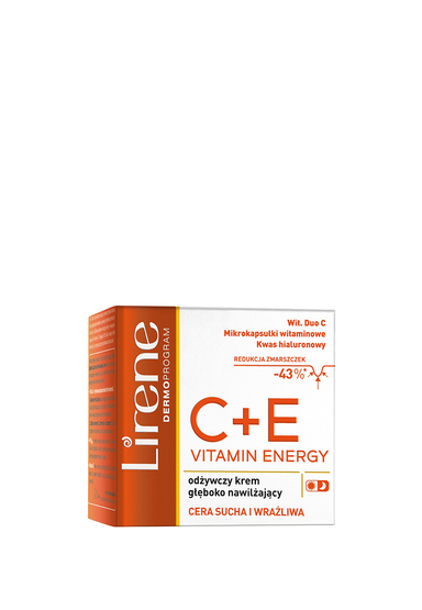 Lirene Vitamin Energy C+E odżywczy krem głęboko nawilżający 50ml